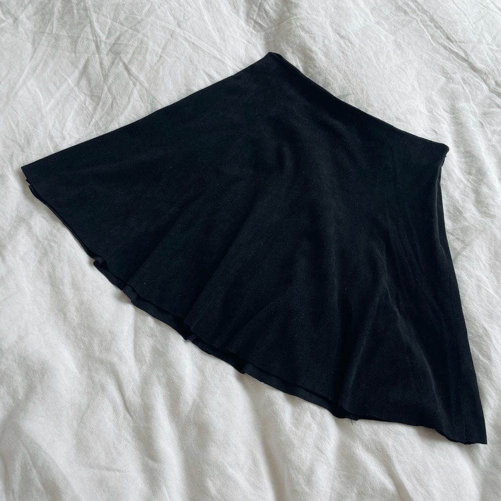 Faux Suede Mini Skirt
